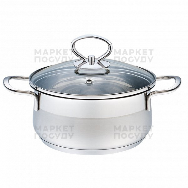 Каструля Maestro сіра з нержавіючої сталі 1.9л (MR-3508-18), Об'єм, л: 1.9, фото 