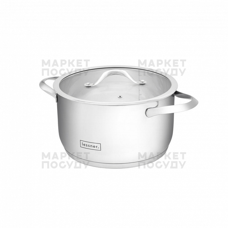 Каструля Lessner сіра з нержавіючої сталі 1.6 л (55877-16), фото 